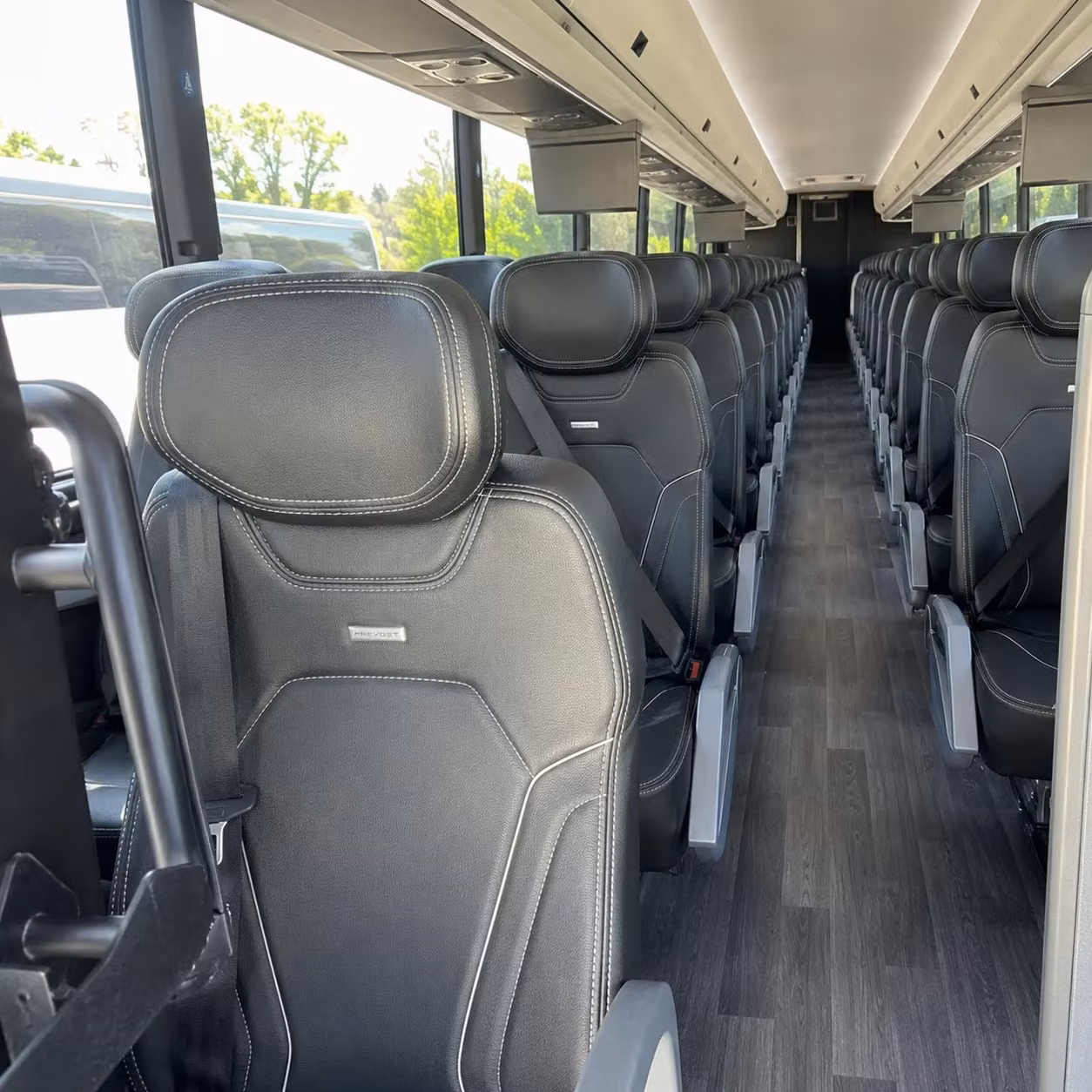 broken arrow charter bus rental inside